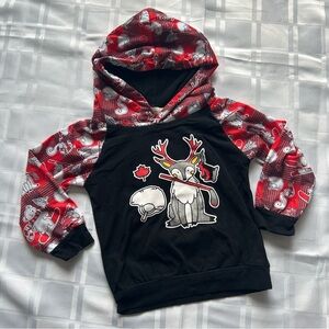 3 for $20 🐣 Samgami Canada Theme Black and Red Graphic Hoodie